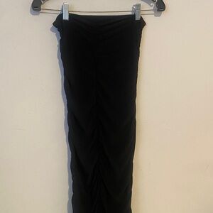 Black Ruched Maxi Dress - Women